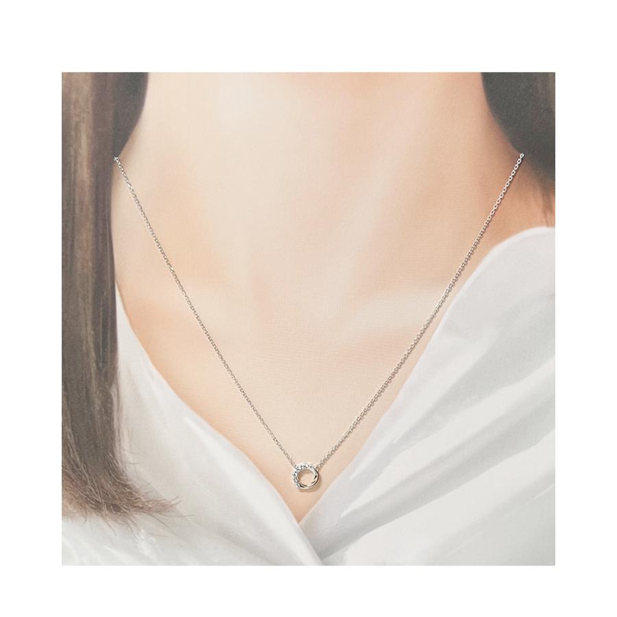 リボン済＆紙袋 4℃ ネックレス メンズ レディース ペアネックレス ヨンドシー 正規品 サークルモチーフ ペンダント 4ドシー | 4℃ | 05