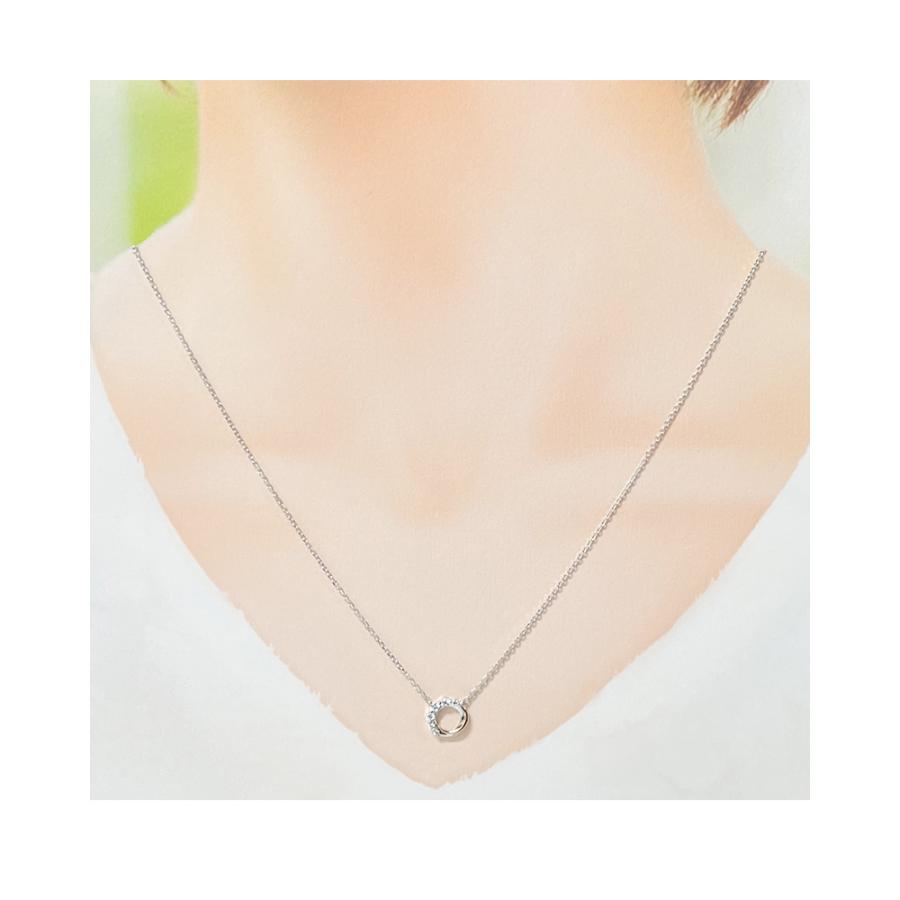 リボン済＆紙袋 4℃ ネックレス メンズ レディース ペアネックレス ヨンドシー 正規品 サークルモチーフ ペンダント 4ドシー | 4℃ | 06