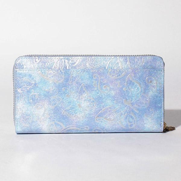 アナスイ 財布 レディース 長財布 ANNA SUI ブランド ファスナー長財布 本皮 レザー ピンク/ライトブルー パピヨン | ANNA SUI | 12