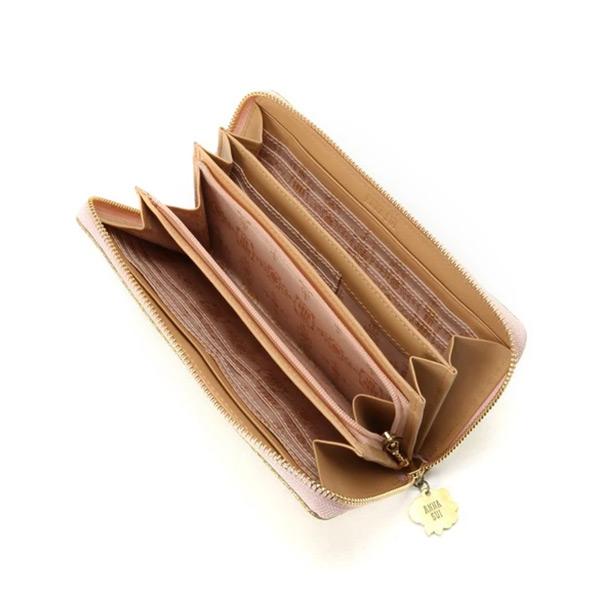 アナスイ 財布 レディース 長財布 ANNA SUI ブランド ファスナー長財布 本皮 レザー ピンク/ライトブルー パピヨン | ANNA SUI | 07