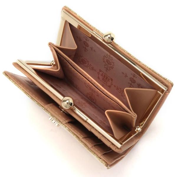 アナスイ 財布 レディース 口金二つ折り財布 折りたたみ 折財布 がま口 ガマ口 コンパクト ブランド 本皮 レザー ライトブルー/ピンク | ANNA SUI | 07