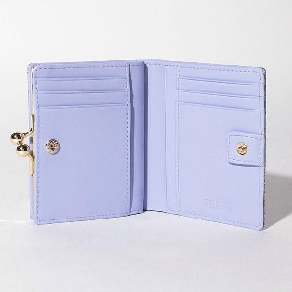 アナスイ 財布 レディース 口金二つ折り財布 折りたたみ 折財布 がま口 ガマ口 コンパクト ブランド 本皮 レザー ライトブルー/ピンク | ANNA SUI | 10