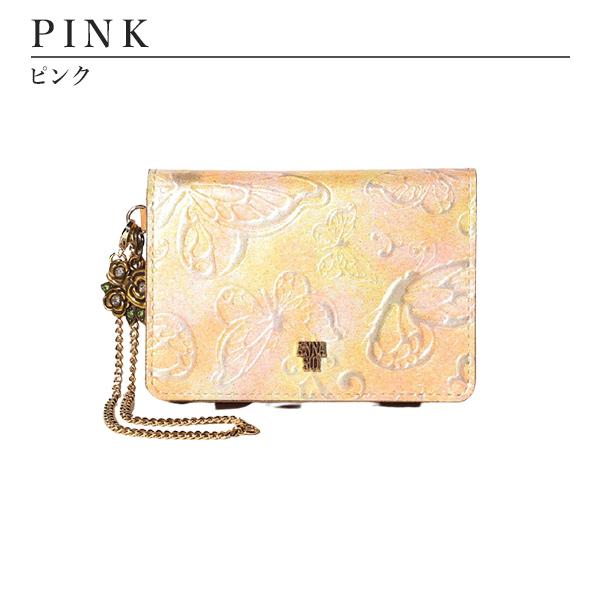 アナスイ 定期入れ 本皮 レディース レザー 2面パスケース ピンクライトブルー パピヨン 316894 喜ばれるギフト 通学 通勤 入学 入社 お祝 電車 学校 会社 | ANNA SUI | 06