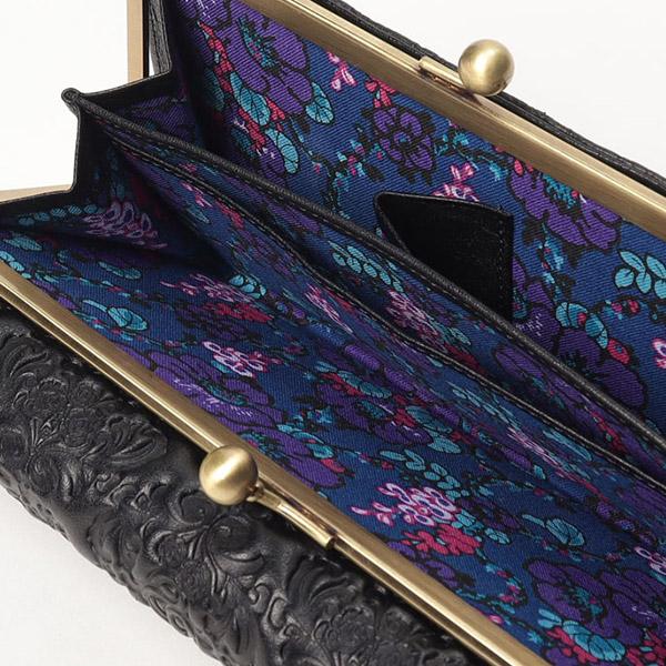 アナスイ 財布 かぶせ長財布 長財布 レディース ANNA SUI フラップ ブランド 本皮 レザー がま口 レッド/ブラック/パープル | ANNA SUI | 04