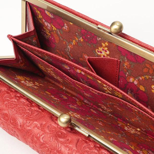 アナスイ 財布 かぶせ長財布 長財布 レディース ANNA SUI フラップ ブランド 本皮 レザー がま口 レッド/ブラック/パープル | ANNA SUI | 08