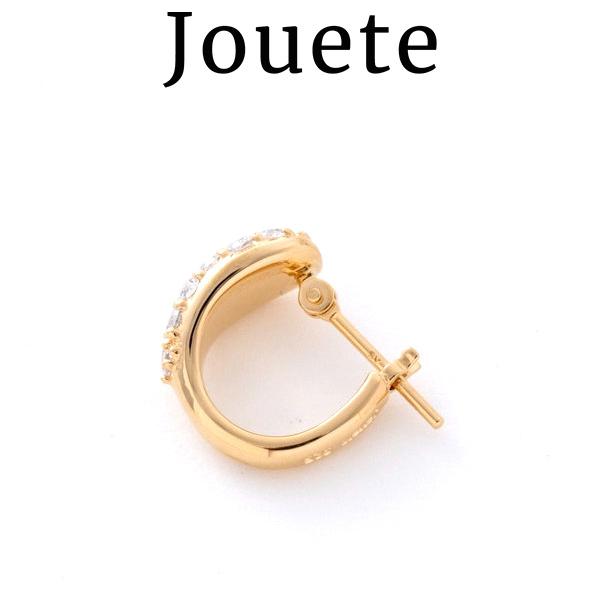 Jouete ジュエッテ ピアス フープピアス ジルコニア イエローゴールド