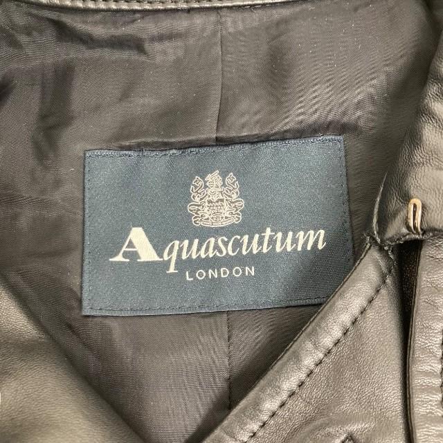 アクアスキュータム/ラムレザー/トレンチコート/ロングコート/羊革