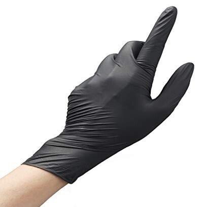 BCA ハイジェニックグローブ Sサイズ マットブラック 100枚 ニトリル