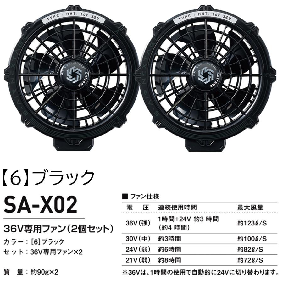 2026年新型36V】SA-X01 ブラック 36V ファンバッテリーフルセット S