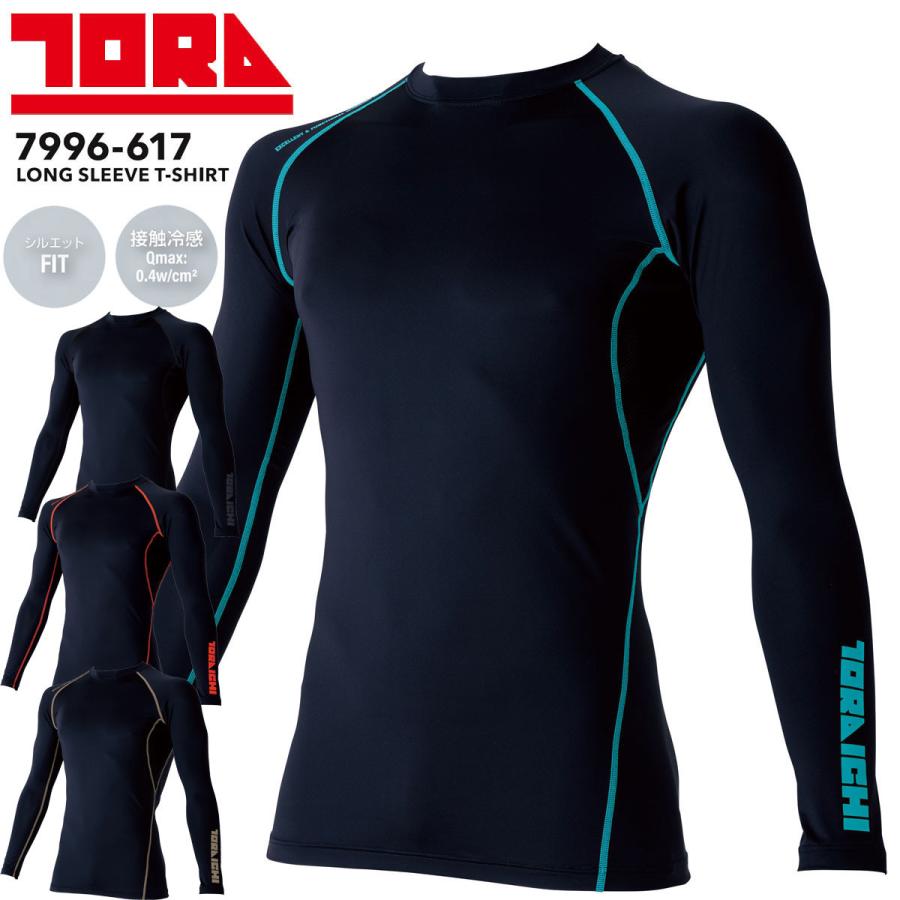 【2026SS】新色追加 寅壱 TORAICHI 7996-617 長袖 クルーネック Tシャツ 接触冷感 吸汗速乾  UVカット 通気性 ナイロン インナー 送料無料（Yahoo!・cotton club）