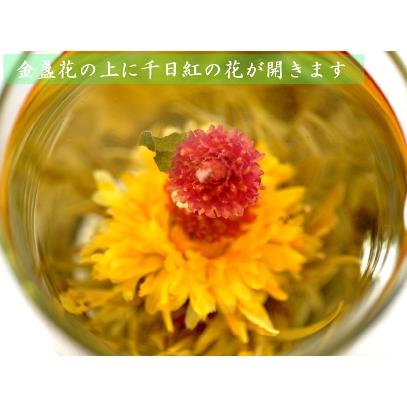 工芸茶 花入り ライジング・サン（旭日東昇） 花が咲くお茶 （2粒入