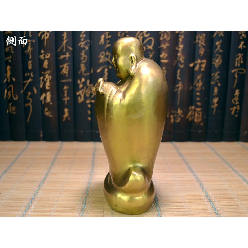 布袋の置物 銅製五福臨門布袋（福在目前）弥勒佛 宝くじ : 中国貿易