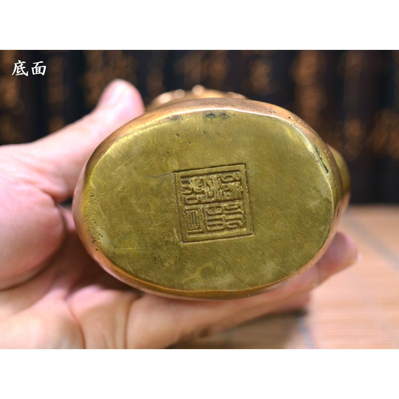 布袋の置物 銅製五福臨門布袋（福在目前）弥勒佛 宝くじ : 中国貿易