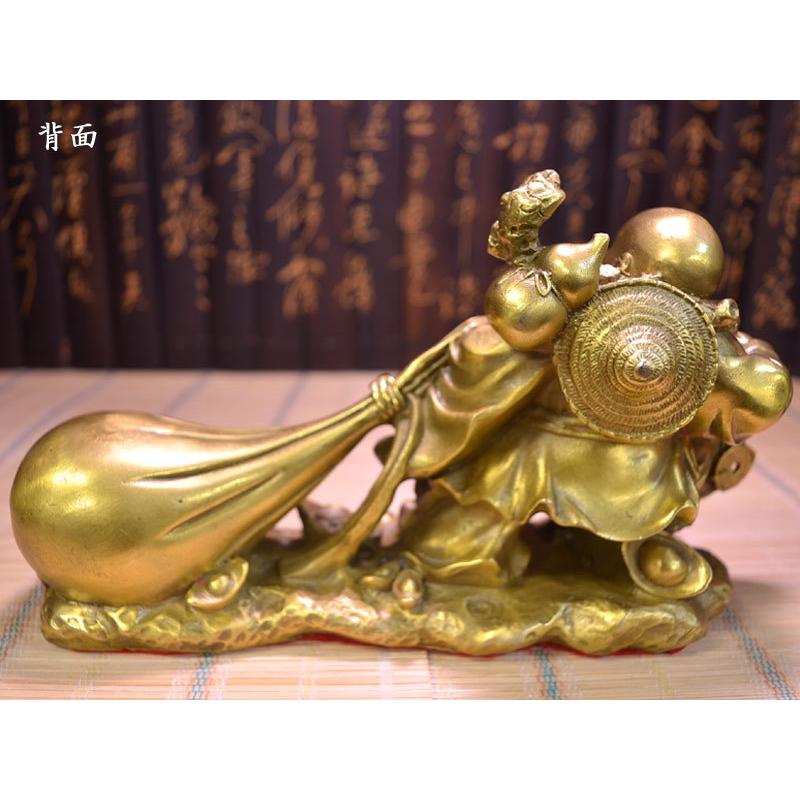 布袋の置物 招財布袋（黄金袋） 弥勒佛 宝くじ : 中国貿易公司