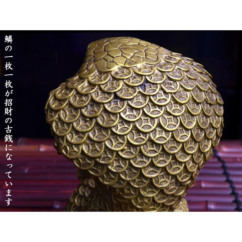 コブラの置物 銅製招財金コブラ（白菜百歳） 風水グッズ : 中国貿易