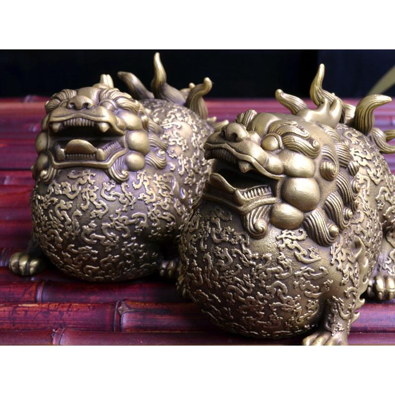 清時代天然水晶 細工彫り可愛らしい貔貅 ヒキュウ 狛犬 置物 装飾品 財神開運 清時代天然水晶 細工彫り可愛らしい貔貅 ヒキュウ 狛犬 置物