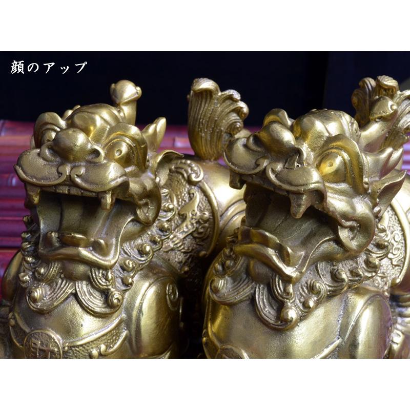 中国台灣宝石釉 貔貅獅子 招財魔除け 緣起物 箱付 希少品 台湾人形 ヒキュウ2匹セット y5-3 貔貅 幸運 台湾 雄雌ペア ひ