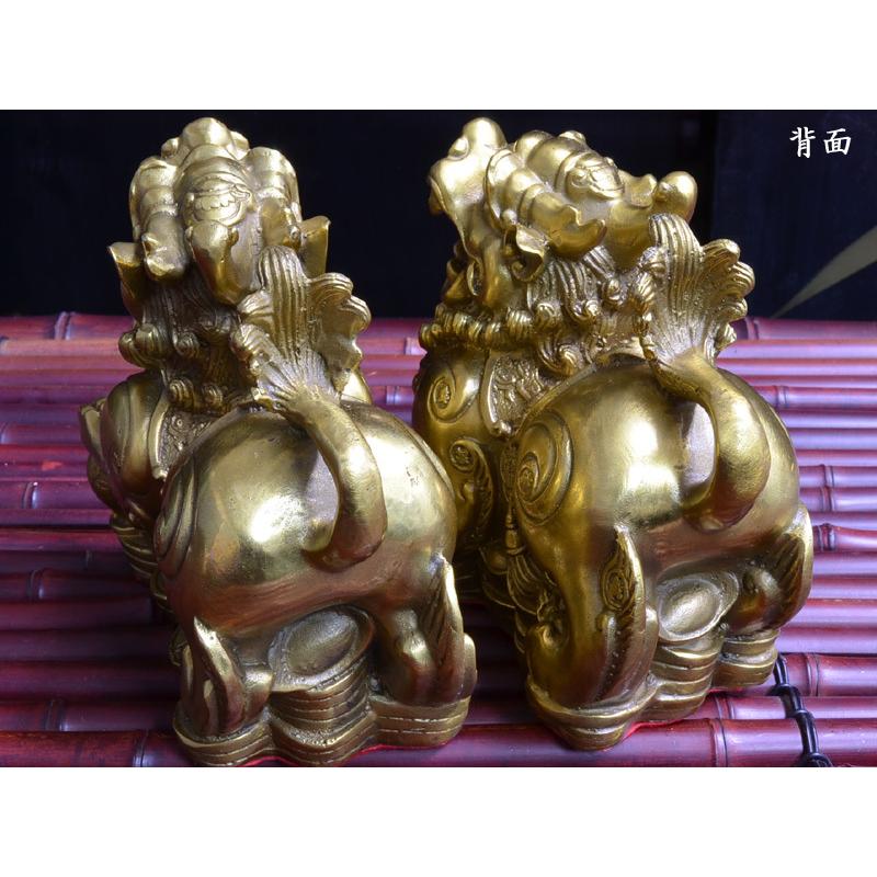 中国台灣宝石釉 貔貅獅子 招財魔除け 緣起物 箱付 希少品 楽天市場】ヒキュウの置物 銅製招財対貔貅（ヒキュウ） 宝くじ