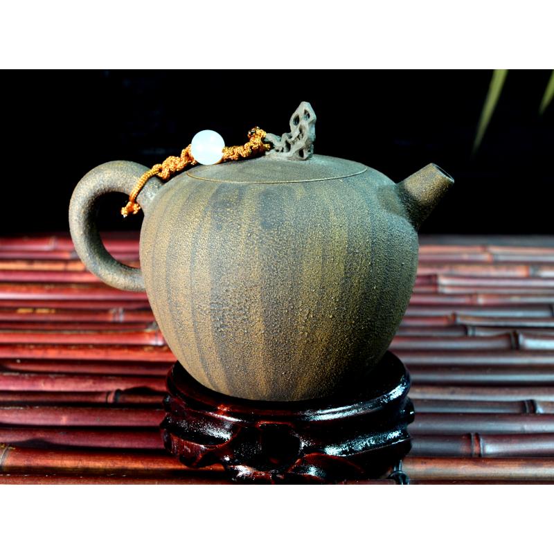 宜興紫砂茶壷 瓜子壺 壺縄付き 箱付き : 中国貿易公司ctc 宜興紫砂茶壷 瓜子壺 壺縄付き 箱付き : 中国貿易公司ctc