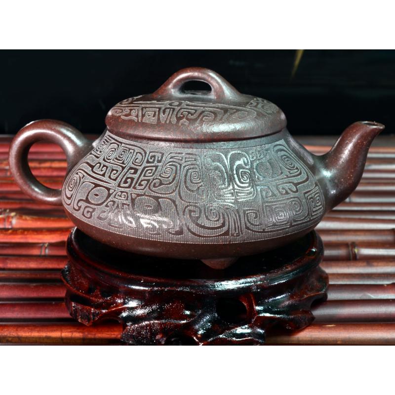 宜興紫砂茶壷 饕餮紋壺 箱付き : 中国貿易公司ctcオンライン 宜興紫砂茶壷 饕餮紋壺 箱付き : 中国貿易公司ctcオンライン