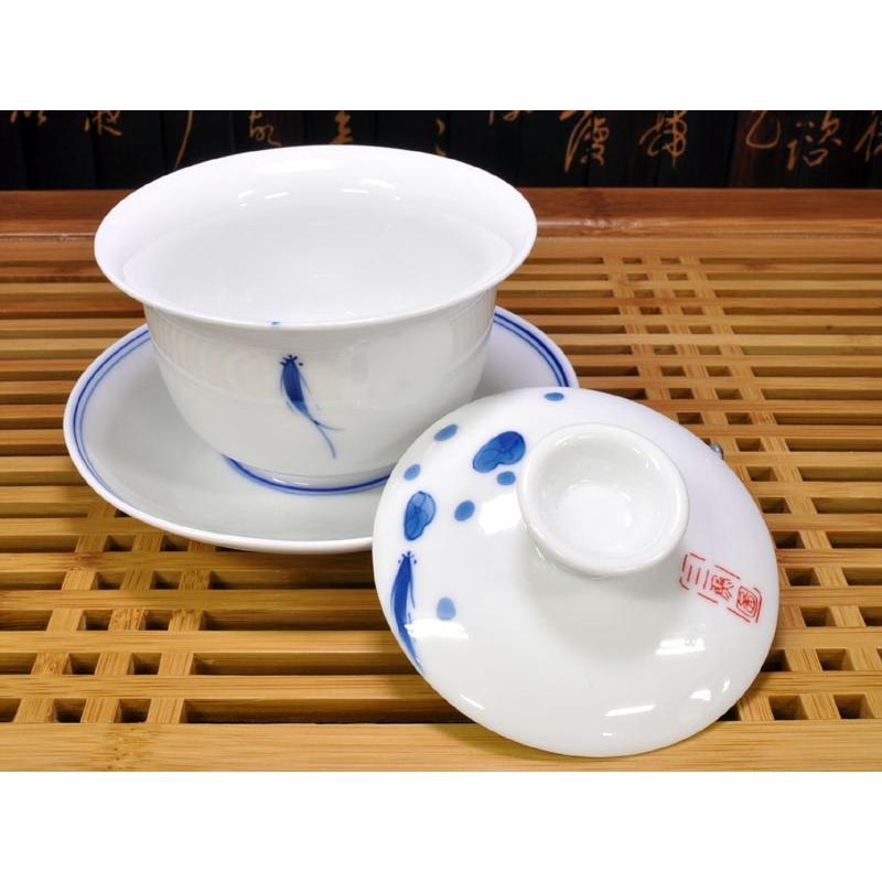 蓋碗(蓋付き湯のみ)青花小魚 : 中国貿易公司ctcオンライン 蓋碗(蓋付き湯のみ)青花小魚 : 中国貿易公司ctcオンライン