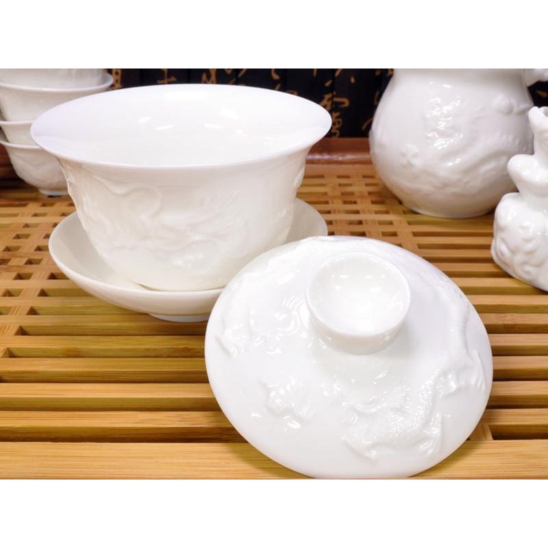 茶器セット精品玉瓷（浮彫龍） :23232003B:中国貿易公司ctcオンライン 