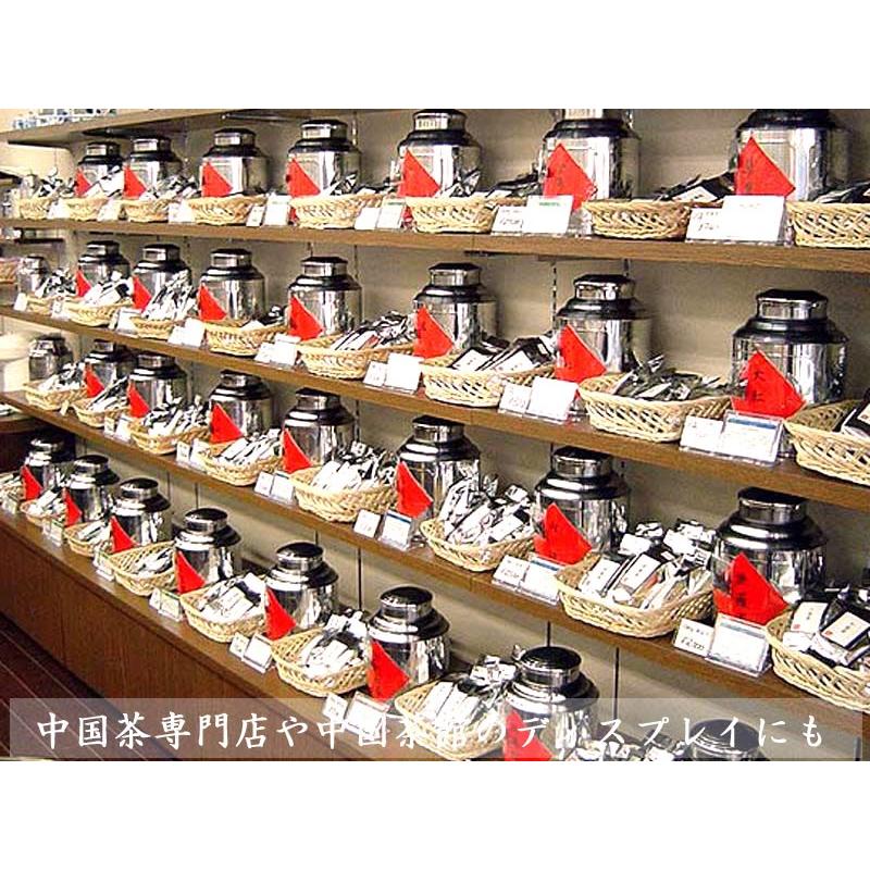ちょっとお洒落な中国茶缶（中）500g用 1缶 ディスプレイに : 中国貿易