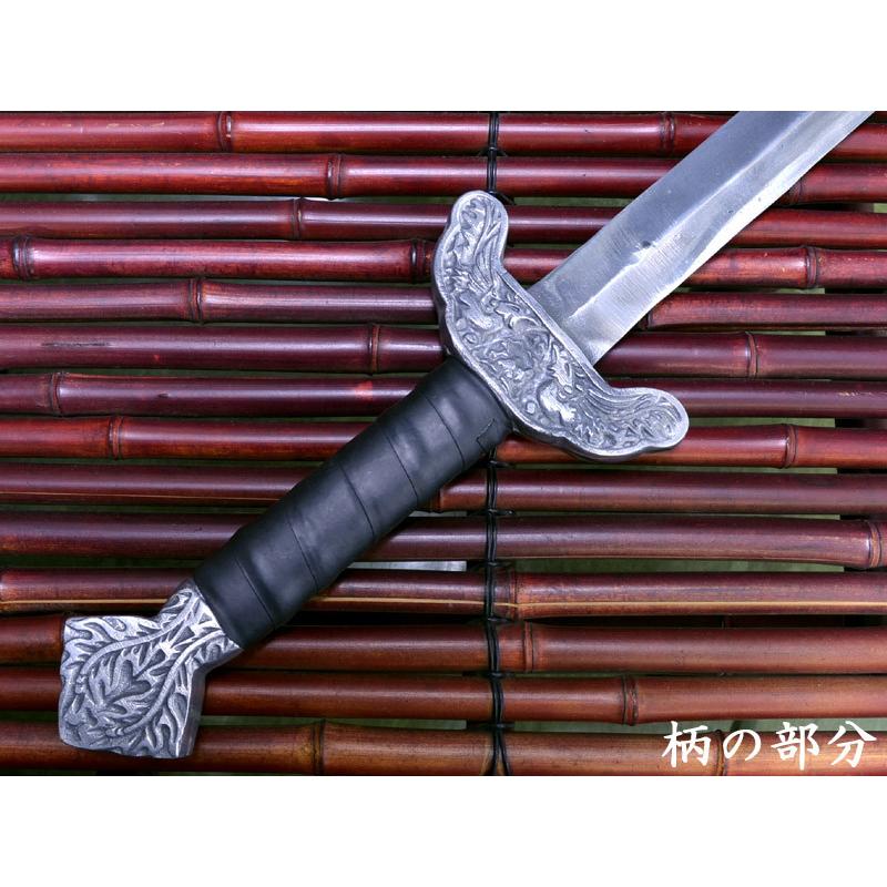 中国武術太極拳用アルミ製剣身厚型剣 75㎝ 黒剣
