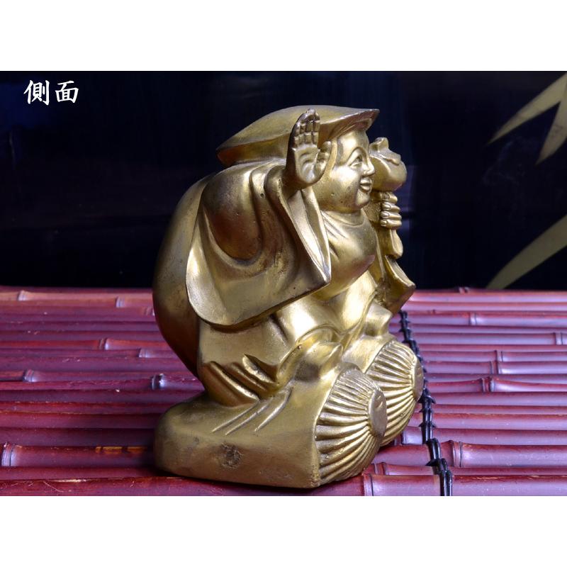 中古　大黒天様　銅製　重量5ｋｇ　商売繁盛　家内安全　金運　風水 中古 大黒天様 銅製 重量5kg 商売繁盛 家内安全 金運 風水 の通販 by