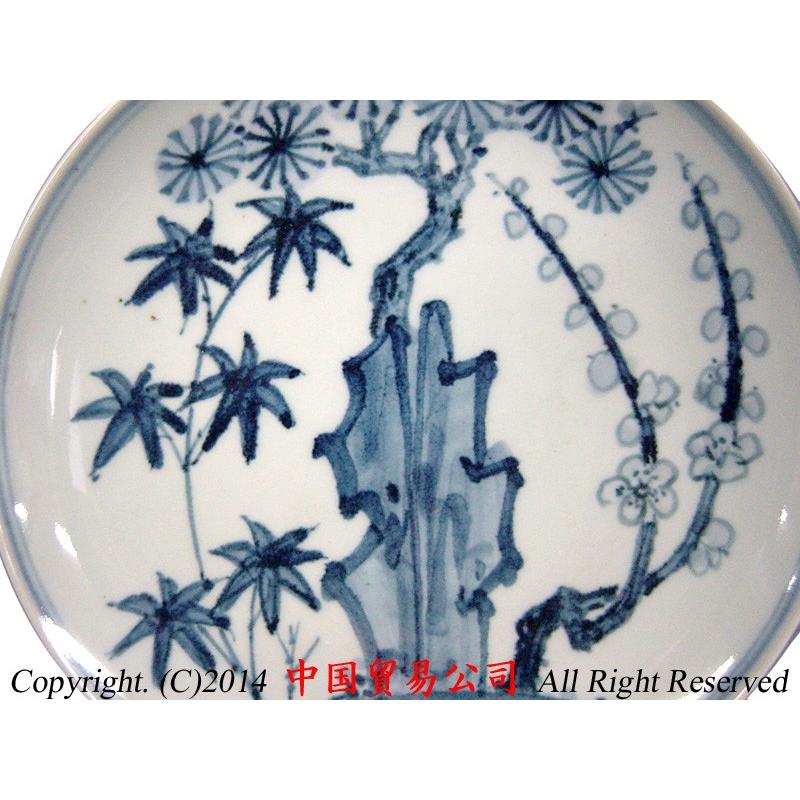 作家物 胡美生作 青花松竹梅皿 : 中国貿易公司ctcオンラインショップ