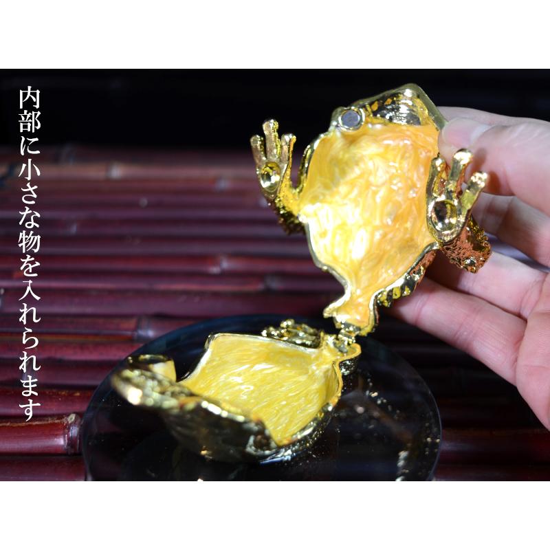 三脚銭蛙の置物 招財 エナメルジュエリーケース 風水置物 : 中国貿易