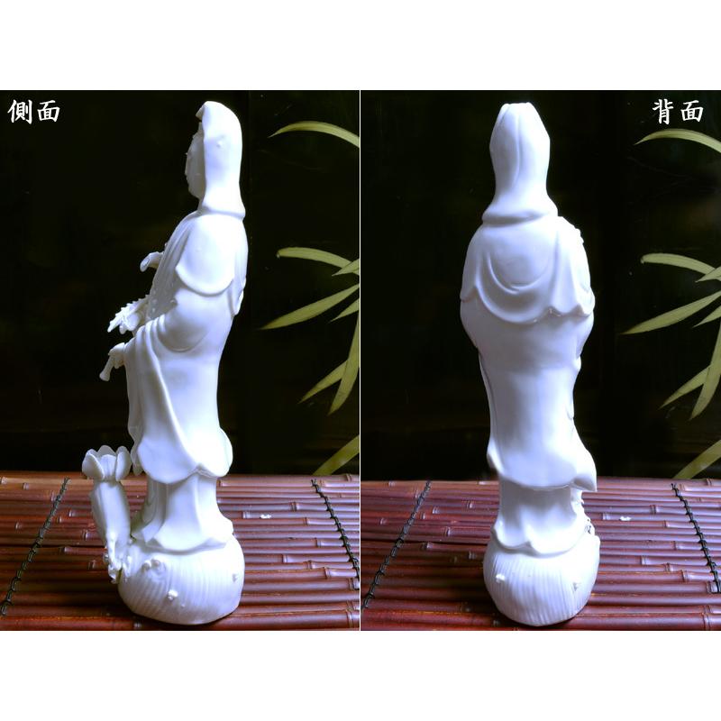 特価セール中!中国景徳鎮　白磁　滴水観音様の立像　H27.5cm 仏像　縁起物 ctcols_g008-1