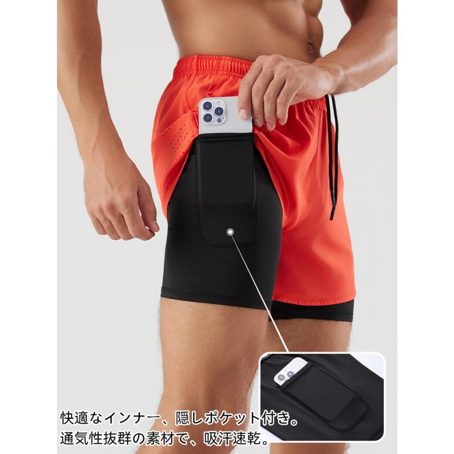 美品　On Running ランニングパンツ ベージュ ランパン ランニングパンツ メンズ ポケット インナー付き ランニング