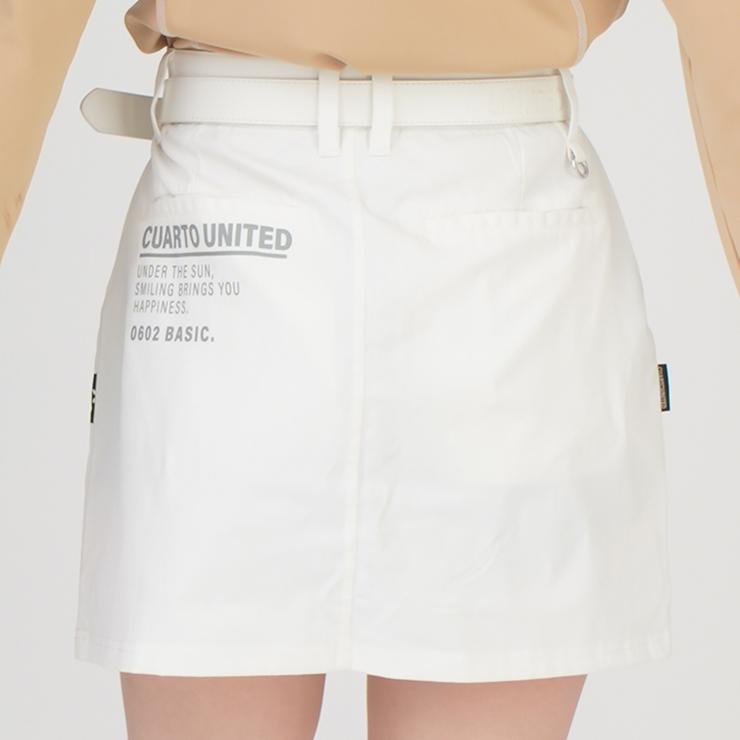 Cuarto UNITED（クアルトユナイテッド） スカート 片側プリーツ ツイル