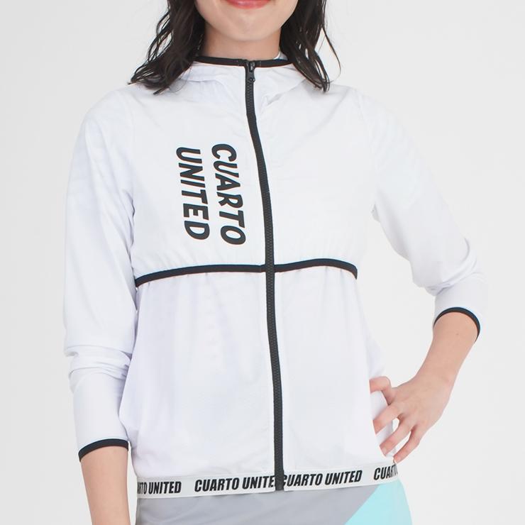 Cuarto UNITED パーカー ジップアップ メッシュ切替 スムース