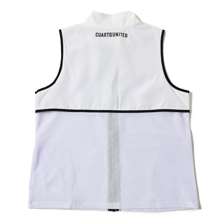 メッシュ切替ベスト ジップアップ プリントロゴ レディース クアルトユナイテッド ゴルフウェア アウトレット 22SS | Cuarto UNITED | 05