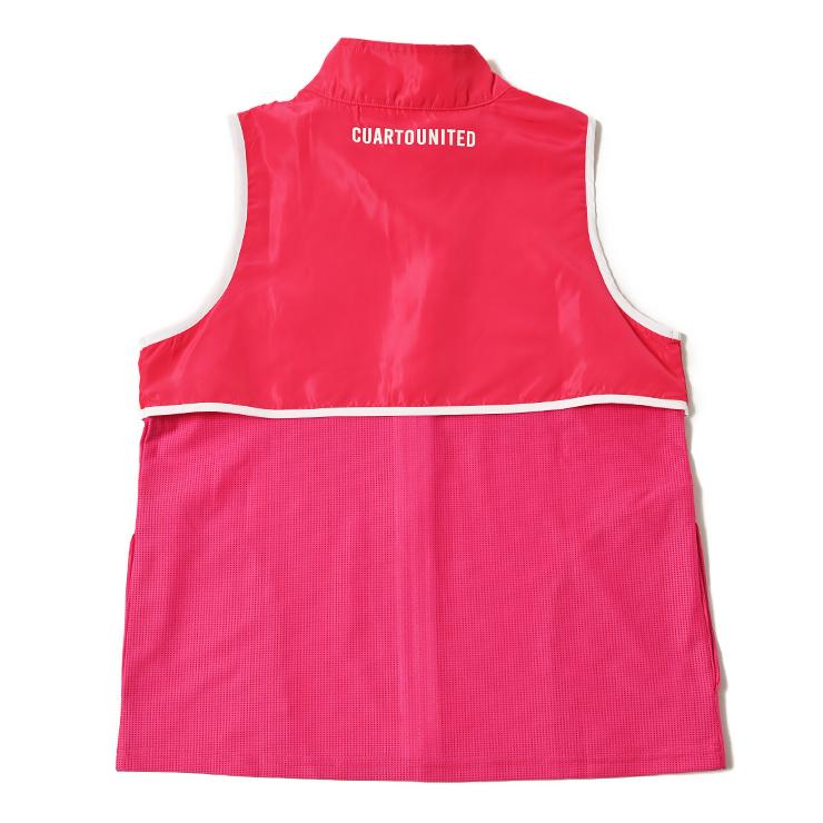 メッシュ切替ベスト ジップアップ プリントロゴ レディース クアルトユナイテッド ゴルフウェア アウトレット 22SS | Cuarto UNITED | 07