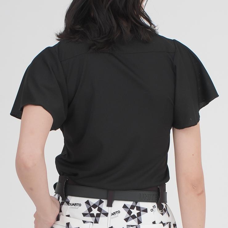 【ユナイテッドアローズゴルフ】美品 モックネック ロゴ ブラック M レディース UNITED ARROWS GOLF（ユナイテッドアローズゴルフ）の「【別注
