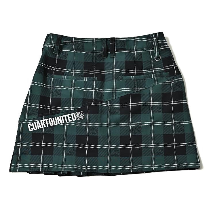 Cuarto UNITED（クアルトユナイテッド） プリーツスカート 斜め切替