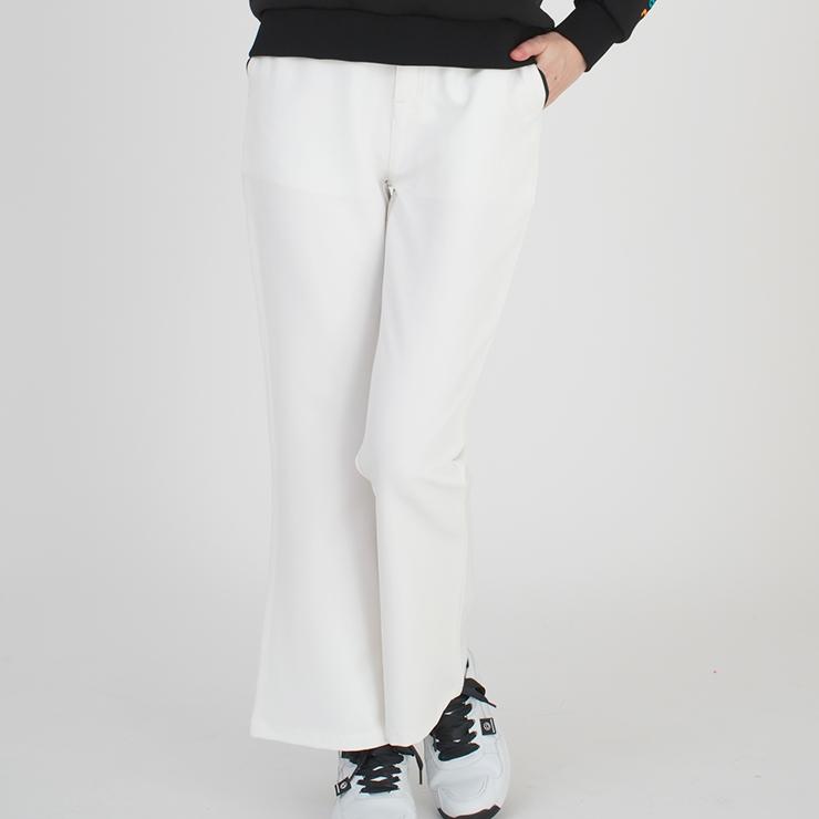 Cuarto UNITED フレアパンツ 配色ポケット バックロゴ