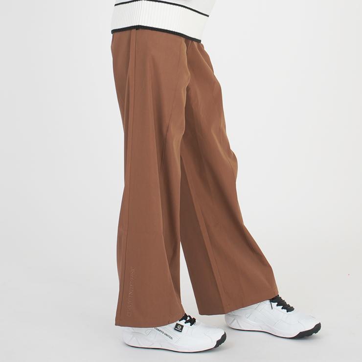 ワイドパンツ センタープリーツ ハイウエスト 刺繍ロゴ レディース クアルトユナイテッド ゴルフウェア アウトレット 22BASIC | Cuarto UNITED | 13