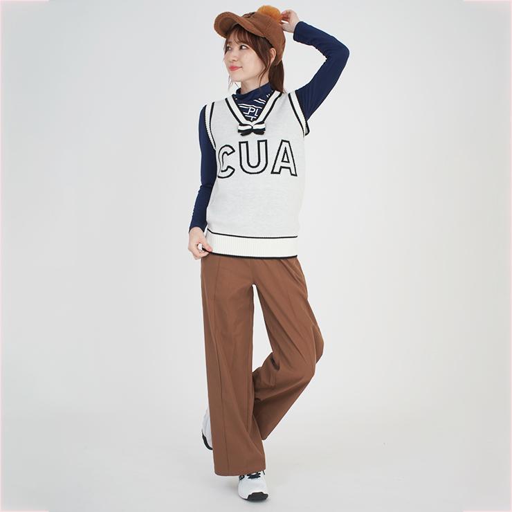 Cuarto UNITED ワイドパンツ センタープリーツ ハイウエスト