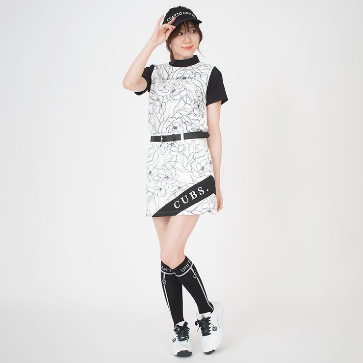 Cuarto UNITED（クアルトユナイテッド） モノトーン花柄モックネック