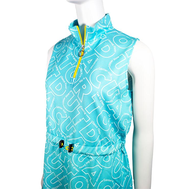 ハーフジップノースリーブワンピース ハイネック ワッフル ロゴ総柄 レディース クアルトユナイテッド ゴルフウェア 24HS | Cuarto UNITED | 12