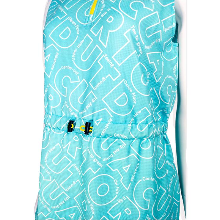 ハーフジップノースリーブワンピース ハイネック ワッフル ロゴ総柄 レディース クアルトユナイテッド ゴルフウェア 24HS | Cuarto UNITED | 14