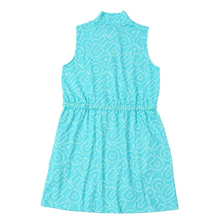 ハーフジップノースリーブワンピース ハイネック ワッフル ロゴ総柄 レディース クアルトユナイテッド ゴルフウェア 24HS | Cuarto UNITED | 05