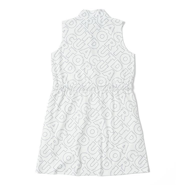 ハーフジップノースリーブワンピース ハイネック ワッフル ロゴ総柄 レディース クアルトユナイテッド ゴルフウェア 24HS | Cuarto UNITED | 04