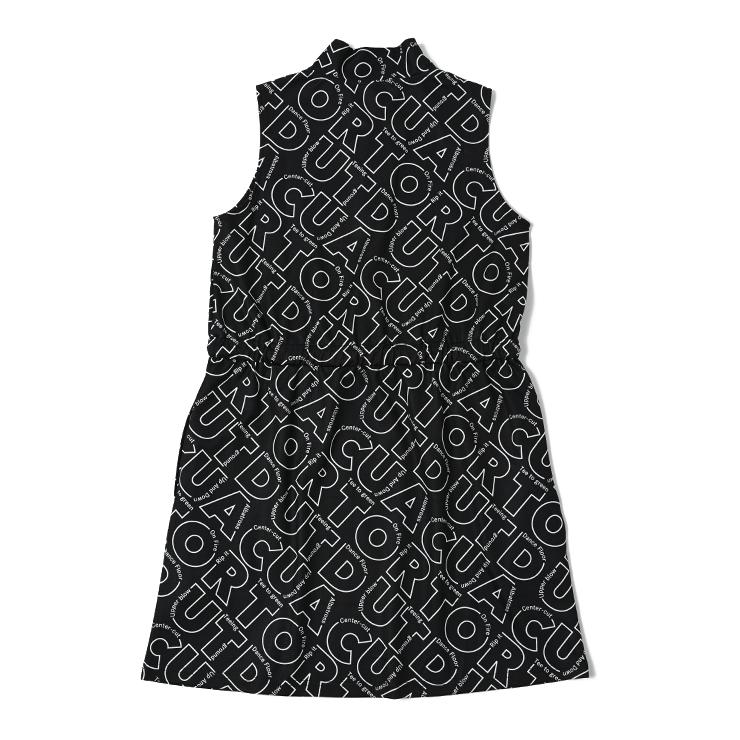 ハーフジップノースリーブワンピース ハイネック ワッフル ロゴ総柄 レディース クアルトユナイテッド ゴルフウェア 24HS | Cuarto UNITED | 06