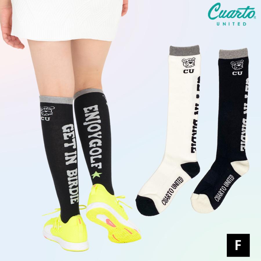ハイソックス トラマーク バックロゴ レディース クアルトユナイテッド ゴルフウェア 20FW | Cuarto UNITED