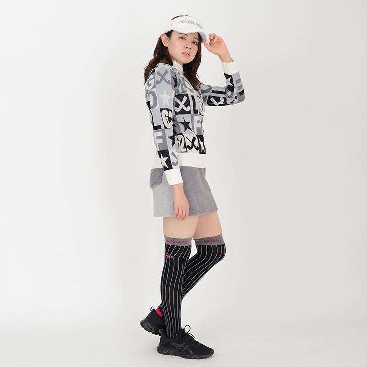 ニーハイソックス ピンストライプ リブロゴ レディース クアルトユナイテッド ゴルフウェア 20FW | Cuarto UNITED | 06